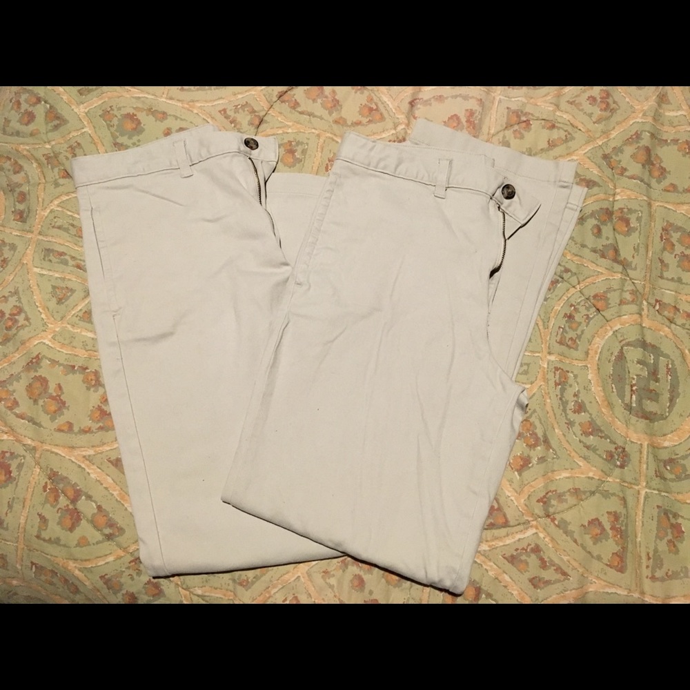 2 pairs of boys uniform pants 16 Husky